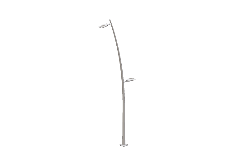 3D Street Lights - High pole street light - Height: 8... 3D Street Lights - High pole street light - Height: 8...