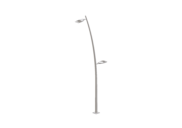 3D Street Lights - High pole street light - Height: 8... 3D Street Lights - High pole street light - Height: 8...