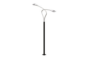 Farolas de calle 3D - Farola sobre poste alto 6,7 metros - iGuzzini - Archilede HP 765x412mm