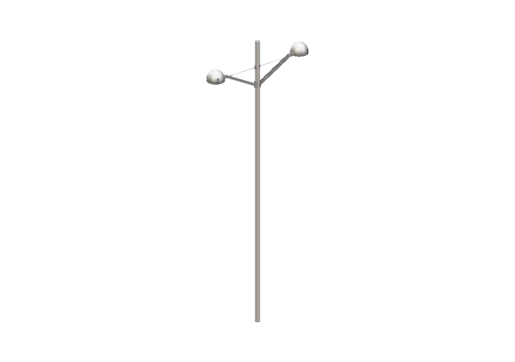 3D Street Lights - High pole street light - Height: 6... 3D Street Lights - High pole street light - Height: 6...