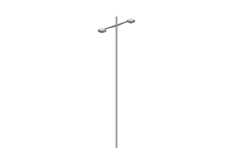 3D Street Lights - High pole street light - Height: 8... 3D Street Lights - High pole street light - Height: 8...