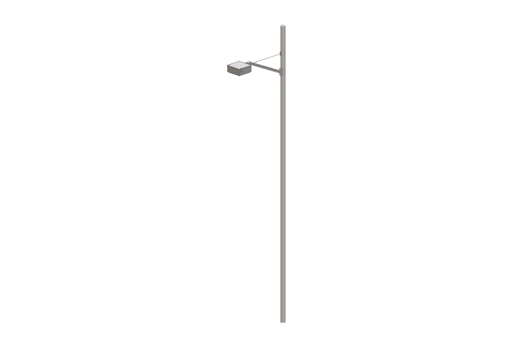 3D Street Lights - High pole street light - Height: 6... 3D Street Lights - High pole street light - Height: 6...