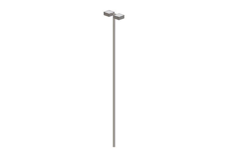 3D Street Lights - High pole street light - Height: 6... 3D Street Lights - High pole street light - Height: 6...