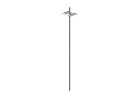 3D Street Lights - High pole street light - Height: 8m - iGuzzini - Ufo 423x423mm