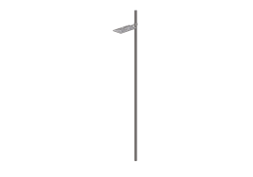 Lampioni stradali 3D - Lampione su palo alto 6m - iGuzzini - Ufo 423x423mm