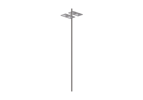 Candeeiros de rua 3D - Poste alto 8m - iGuzzini - Ufo 634x634mm