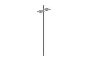 3D Street Lights - High pole street light - Height: 6m - iGuzzini - Ufo 634x634mm