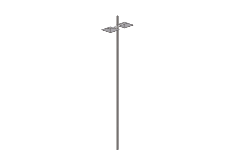 Lampioni stradali 3D - Lampione su palo alto 7m - iGuzzini... Lampioni stradali 3D - Lampione su palo alto 7m - iGuzzini...