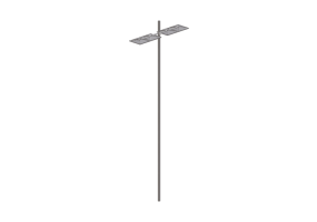 Lampioni stradali 3D - Lampione su palo alto 7m - iGuzzini - Ufo 634x634mm