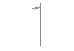 Farolas de calle 3D - Farola sobre poste alto 7m - iGuzzini - Ufo 634x634mm