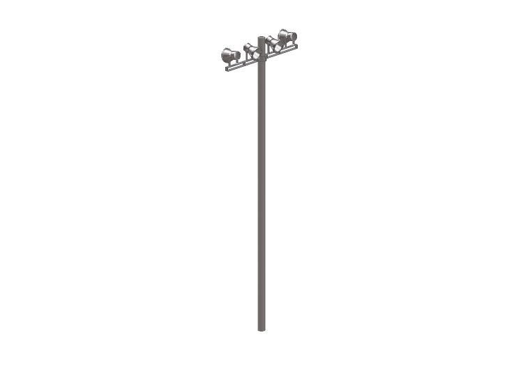 3D Street Lights - High pole street light - Height: 4m -... 3D Street Lights - High pole street light - Height: 4m -...