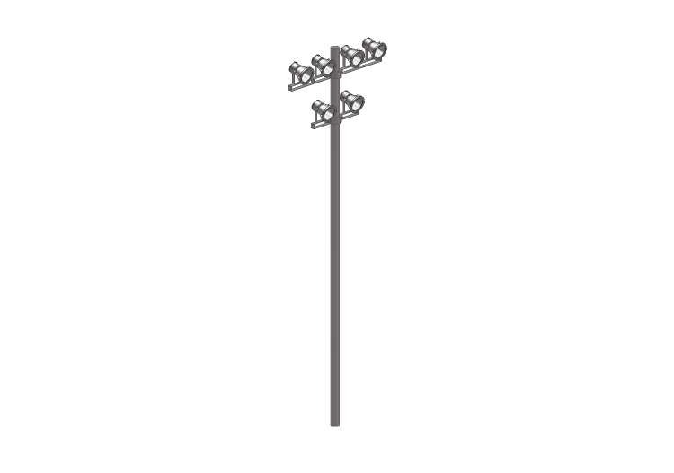 3D Street Lights - High pole street light - Height: 7m -... 3D Street Lights - High pole street light - Height: 7m -...