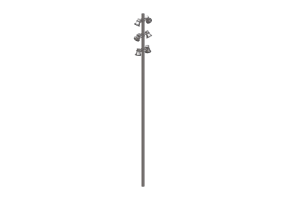 Farolas de calle 3D - Farola sobre poste alto 7m - iGuzzini - MultiWoody