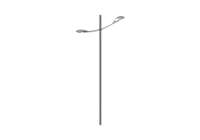 Farolas de calle 3D - Farola sobre poste alto 6 metros - iGuzzini - Wow 620x307mm
