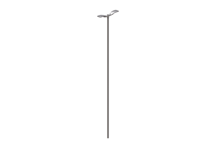 3D Street Lights - High pole street light - Height: 8 metri... 3D Street Lights - High pole street light - Height: 8 metri...