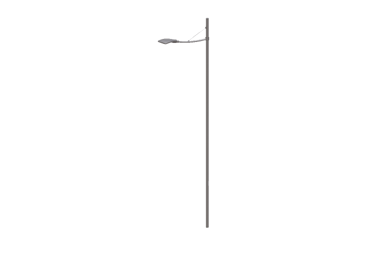 3D Street Lights - High pole street light - Height: 8 metri... 3D Street Lights - High pole street light - Height: 8 metri...