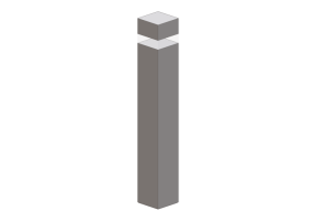 Bollards 3D - Bollard - iGuzzini - iWay carr&eacute; 90x90x610mm