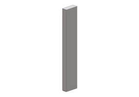 3D Post - Bollard - Pencil rectangular - iGuzzini 76x203x1170mm