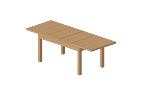 Mesas 3D - Mesa de madeira - Ikea - Bjursta