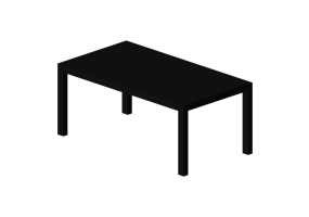 Tavoli 3D - Tavolo in legno laccato - Ikea - Bjursta