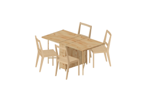 Tables 3D - Composition de salon - Ikea - Gateleg - Bertil