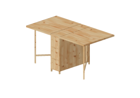 Tables 3D - Table en bois - Ikea - Gateleg