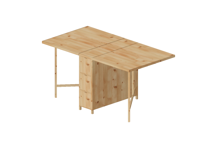 3D Tisch - Tisch aus Holz - Ikea - Gateleg - IKEA 3D Tisch - Tisch aus Holz - Ikea - Gateleg - IKEA