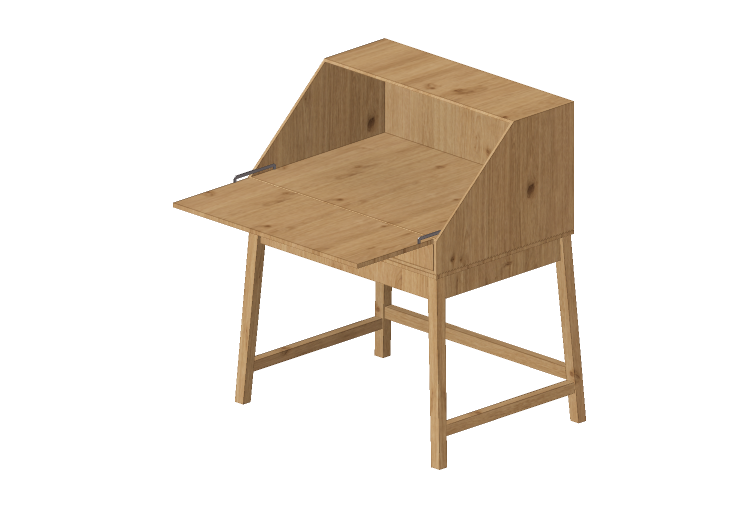 3D Tisch - Schreibitsch aus Holz - Ikea - Alve - IKEA 3D Tisch - Schreibitsch aus Holz - Ikea - Alve - IKEA