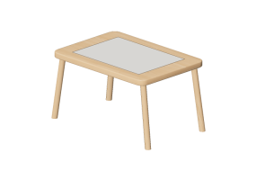 Mesas 3D - Mesa de madera - Ikea - Flisat