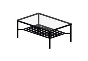 Mesas 3D - Mesa de centro de vidro - Ikea - Granas