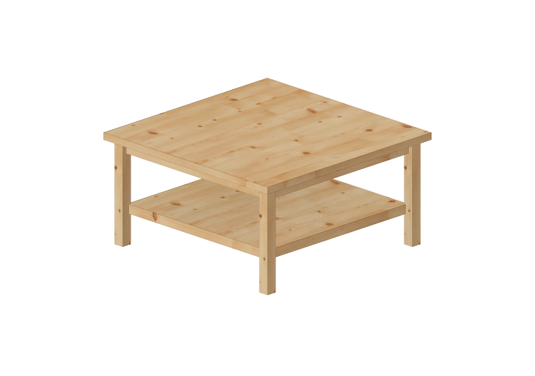 3D Tisch - Kaffeetisch aus Holz - Ikea - Hemnes - IKEA 3D Tisch - Kaffeetisch aus Holz - Ikea - Hemnes - IKEA