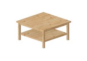 Tables 3D - Table basse en bois - Ikea - Hemnes