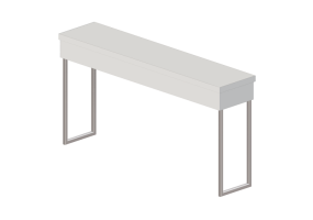 Tables 3D - Bureau en bois laqu&eacute; - Ikea - Besta - Burs