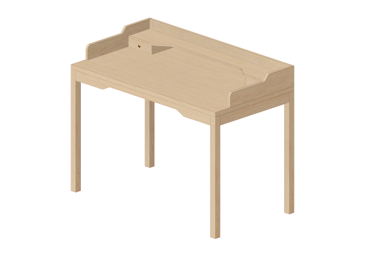 Tavoli 3D - Scrivania in legno - Ikea - Gustav - IKEA Tavoli 3D - Scrivania in legno - Ikea - Gustav - IKEA