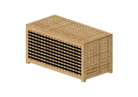 Mesas 3D - Mesa de almacenaje de madera - Ikea - Hol