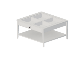 Tables 3D - Petite table en bois laqu&eacute; - Ikea - Liatorp