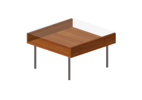 Mesas 3D - Mesa de centro de madeira - Ikea - Magiker
