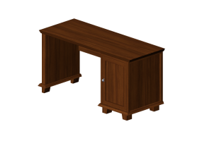Mesas 3D - Escritorio de madera - Ikea - Markor