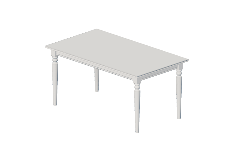 Tavoli 3D - Tavolo in legno laccato - Ikea - Ingatorp -... Tavoli 3D - Tavolo in legno laccato - Ikea - Ingatorp -...