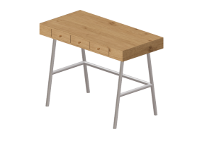 3D Tisch - Schreibtisch aus Holz - Ikea - Lillasen