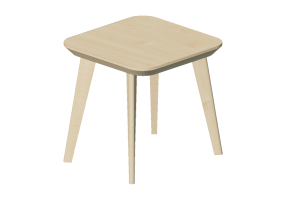 Mesas 3D - Mesita de madera - Ikea - Lisabo