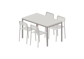Mesas 3D - Composici&oacute;n para sala - Ikea - Melltorp - Adde
