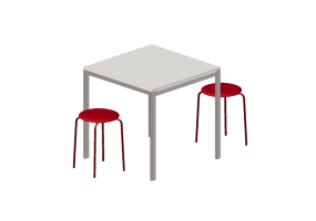 3D Tisch - Wohnzimmer-Komposition - Ikea - Melltorp - Marius