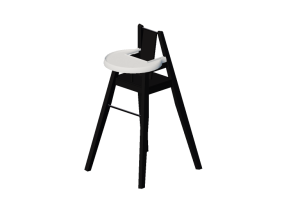 Sillas 3D - Silla alta de madera lacada - Ikea - Blames