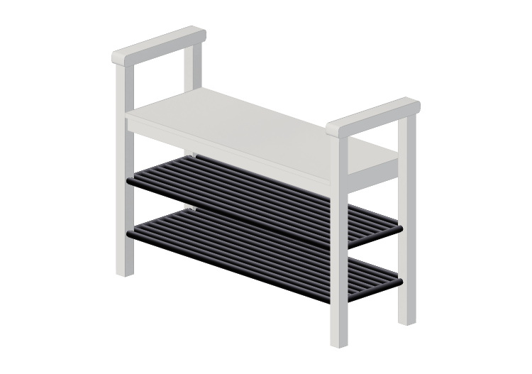 3D Chairs - Bench in lacquered wood - Ikea - Hemnes - IKEA 3D Chairs - Bench in lacquered wood - Ikea - Hemnes - IKEA