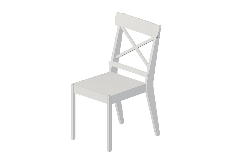 3D Chairs - Chair in lacquered wood - Ikea - Ingolf - IKEA 3D Chairs - Chair in lacquered wood - Ikea - Ingolf - IKEA