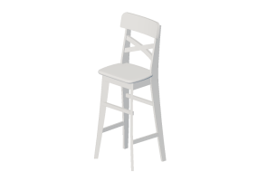 Chaises 3D - Chaise pour enfants en bois laqu&eacute; - Ikea - Ingolf