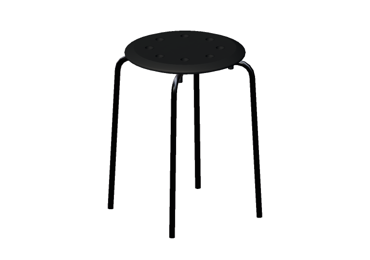 Cadeira 3D - Banqueta de plástico - Ikea - Marius - IKEA Cadeira 3D - Banqueta de plástico - Ikea - Marius - IKEA
