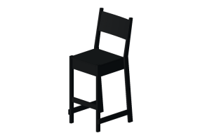 3D Chairs - Lacquered wooden stool - IKEA - Norr&aring;ker