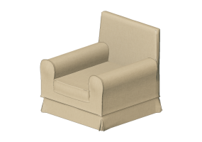 Divans 3D - Fauteuil en tissu - Ikea - Ektorp